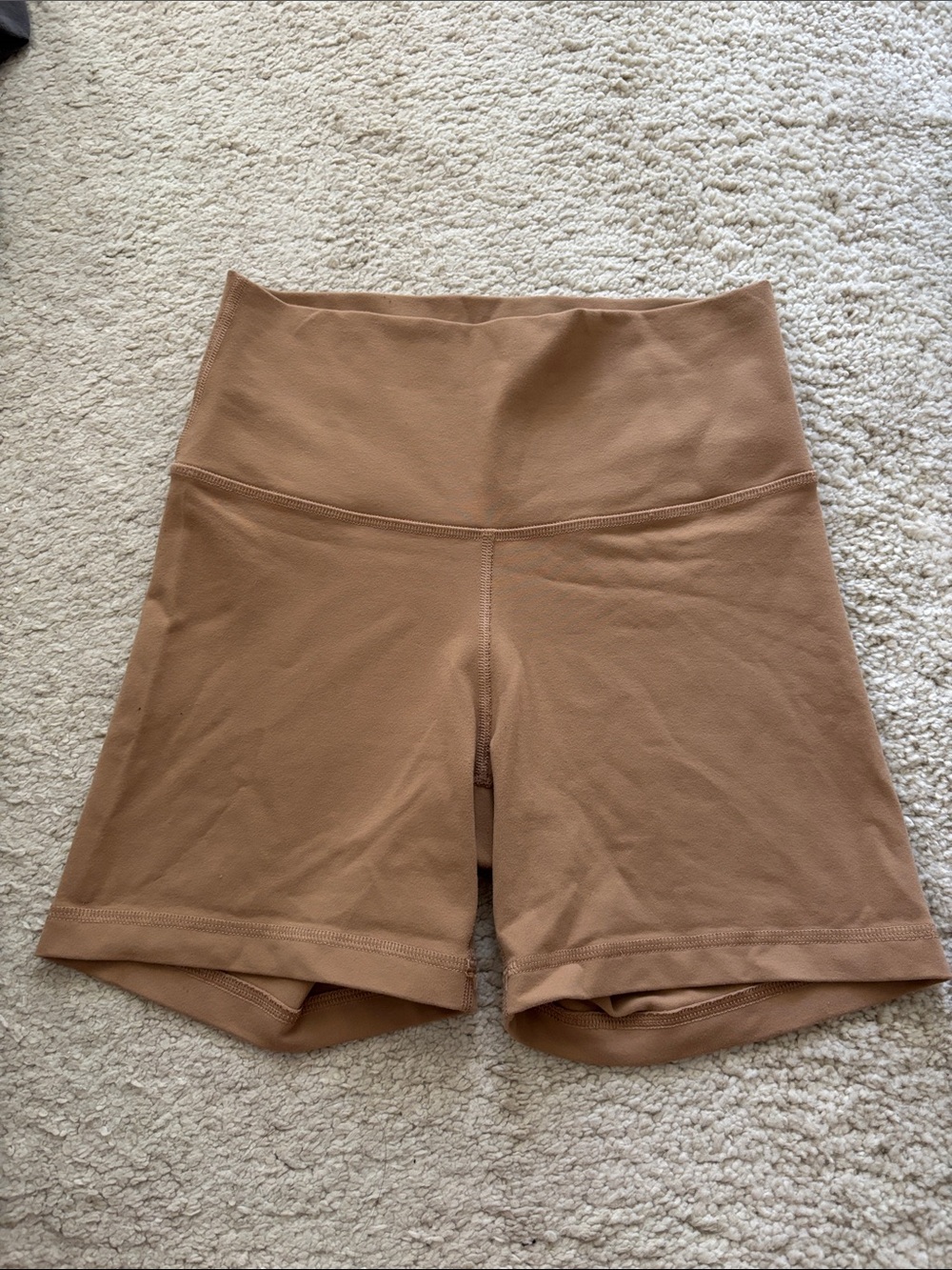 TNA BUTTER Cheeky Hi-Rise 3” Bike Shorts in Camel Brown